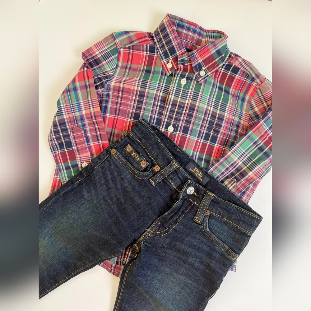 Polo by Ralph Lauren Colorful Plaid Kids Shirt